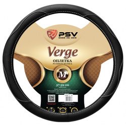 Оплетка на руль PSV  Оплётка Verge Fiber (Черный/Отстрочка белая) M