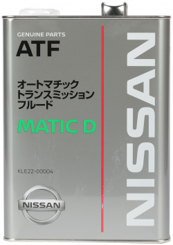 Масло трансмиссионное NISSAN MATIC FLUID D 4л (art KLE2200004) 