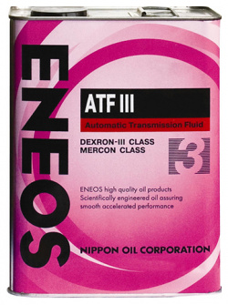 Масло трансмиссионное ENEOS ATF DEXRON III 4л 