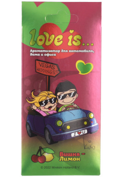 Ароматизатор Love is картон вишня лимон (art LI K 0006) Автолидер 