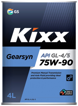 Масло трансмиссионное Kixx Gearsyn GL 4/GL 5 75w90 4л 