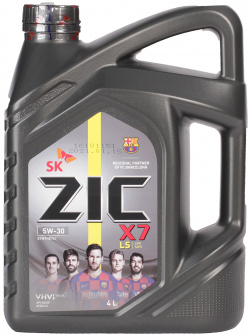 Моторное масло ZIC X7 LS 5W 30  4 л