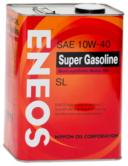 Моторное масло Eneos Super Gasoline SEMIS C SL 10W 40  4 л