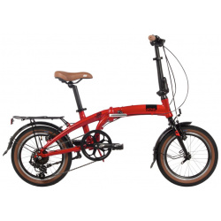 Складной велосипед Novatrack Town 16  год 2024 цвет Красный с