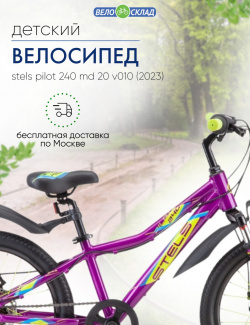 Детский велосипед Stels Pilot 240 MD 20 V010  год 2023 цвет Фиолетовый