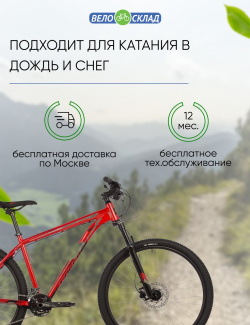 Горный велосипед Stinger Graphite Comp 29  год 2023 цвет Красный ростовка 18