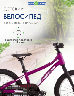 Детский велосипед Merida Matts J 16+  год 2023 цвет Фиолетовый Белый
