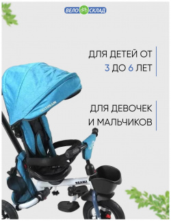 Детский велосипед Maxiscoo Shark  год 2023 цвет Синий