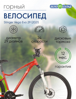 Женский велосипед Stinger Vega Evo 29  год 2021 цвет Оранжевый ростовка 19