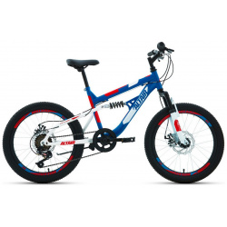 Детский велосипед Altair MTB FS 20 D  год 2022 цвет Синий Красный