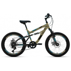 Детский велосипед Altair MTB FS 20 D  год 2022 цвет Коричневый Черный Двухподвес