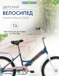 Детский велосипед Forward Timba 20  год 2022 цвет Синий