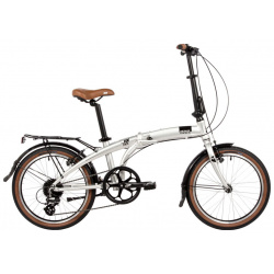 Складной велосипед Novatrack Town 20 V brake  год 2024 цвет Серебристый