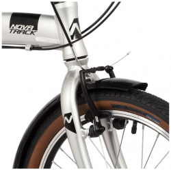 Складной велосипед Novatrack Town 20 V brake  год 2024 цвет Серебристый