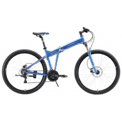Складной велосипед Stark Cobra 29 2 HD  год 2023 цвет Синий Серебристый ростовка 18