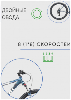 Горный велосипед Stark Hunter 27 3 HD  год 2023 цвет Синий Черный ростовка 16