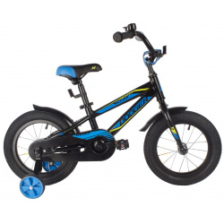 Детский велосипед Novatrack Dodger 14  год 2022 цвет Черный