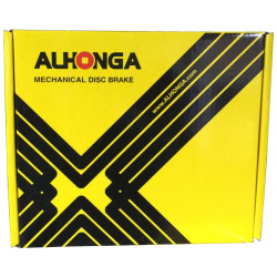 Alhonga Тормоз диск  мех перед +зад с ручками и роторами 160мм цвет Черный