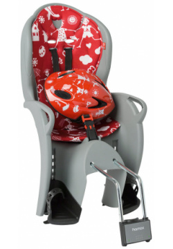 Hamax Детское кресло Kiss Safety Package (+шлем)  цвет Серебристый Красный
