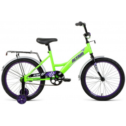 Детский велосипед Altair Kids 20  год 2022 цвет Зеленый Фиолетовый