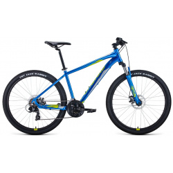 Горный велосипед Forward Apache 27 5 2 0 Disc  год 2021 цвет Синий Зеленый ростовка 21