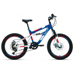 Детский велосипед Altair MTB FS 20 Disc  год 2021 цвет Синий Красный