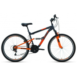 Велосипеды Двухподвесы Altair MTB FS 26 1 0  год 2021 цвет Серебристый Оранжевый ростовка 18