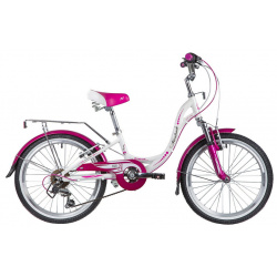 Детский велосипед Novatrack Angel 20 6sp  год 2019 цвет Белый