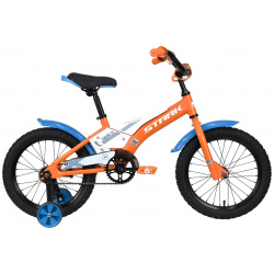 Детский велосипед Stark Tanuki 16 Boy  год 2023 цвет Оранжевый Белый
