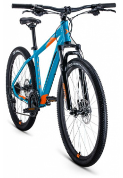 Горный велосипед Forward Apache 27 5 3 0 Disc  год 2021 цвет Зеленый Оранжевый ростовка 15