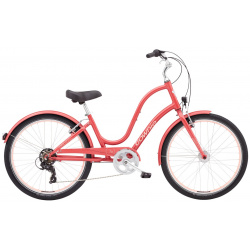 Женский велосипед Electra Townie 7D EQ Step Thru  год 2023 цвет Красный ростовка 18