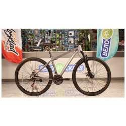 Горный велосипед Altair 29 Disc  год 2021 цвет Серебристый Оранжевый ростовка 17