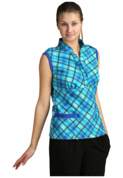 Женская блузка "Марго" Бирюзовый  размер 42 ЕленаТекс Марго (Бирюзовый)