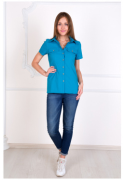 Женская рубашка "Александра" Голубой  размер 42 Лика Дресс Александра (Голубой)
