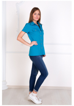 Женская рубашка "Александра" Голубой  размер 42 Лика Дресс Александра (Голубой)