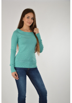 Пуловер Melrose BR0000036949 Эффектный в бирюзовой расцветки – отличный