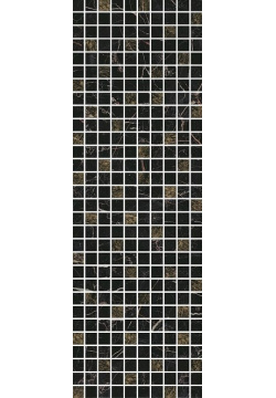 Керамический декор Kerama Marazzi MM12111 Астория черный мозаичный 25х75 см