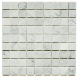 Каменная мозаика Orro Mosaic  Stone Bianco Carrara pol 7 мм 30 5х30 5 см