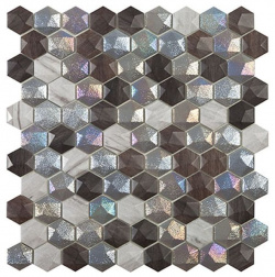 Стеклянная мозаика Vidrepur С0002976 Hex Forest Mix 30 7х31 7 см
