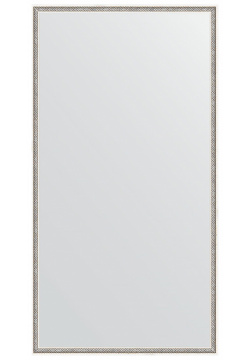 Зеркало Evoform BY 0742 Definite 128х68 в багетной раме  Витое серебро 28 мм З