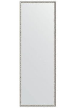 Зеркало Evoform BY 0708 Definite 138х48 в багетной раме  Витое серебро 28 мм