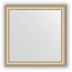 Зеркало Evoform BY 1027 Definite 75х75 Золотые бусы на серебре