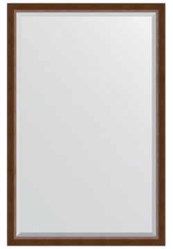 Зеркало Evoform BY 1217 Exclusive 172х112 с фацетом в багетной раме  Орех 65 мм