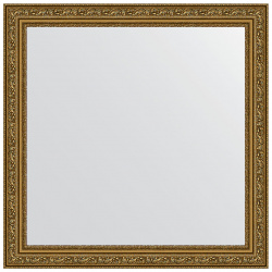 Зеркало Evoform BY 3135 Definite 64х64 в багетной раме  Виньетка состаренное золото 56 мм