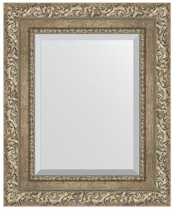 Зеркало Evoform BY 3357 Exclusive 55х45 с фацетом в багетной раме  Виньетка античное серебро 85 мм