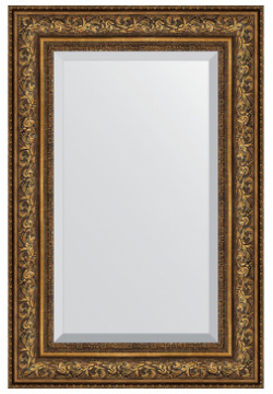 Зеркало Evoform BY 3427 Exclusive 90х60 с фацетом в багетной раме  Виньетка состаренная бронза 109 мм