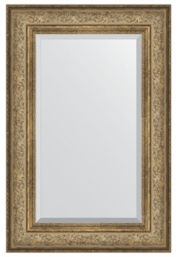 Зеркало Evoform BY 3425 Exclusive 90х60 с фацетом в багетной раме  Виньетка античная бронза 109 мм