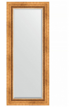 Зеркало Evoform BY 3516 Exclusive 136х56 с фацетом в багетной раме  Римское золото 88 мм