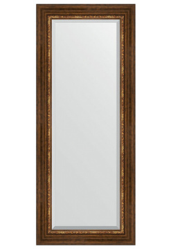 Зеркало Evoform BY 3517 Exclusive 136х56 с фацетом в багетной раме  Римская бронза 88 мм