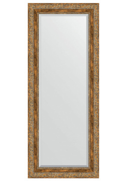 Зеркало Evoform BY 3514 Exclusive 135х55 с фацетом в багетной раме  Виньетка античная бронза 85 мм
